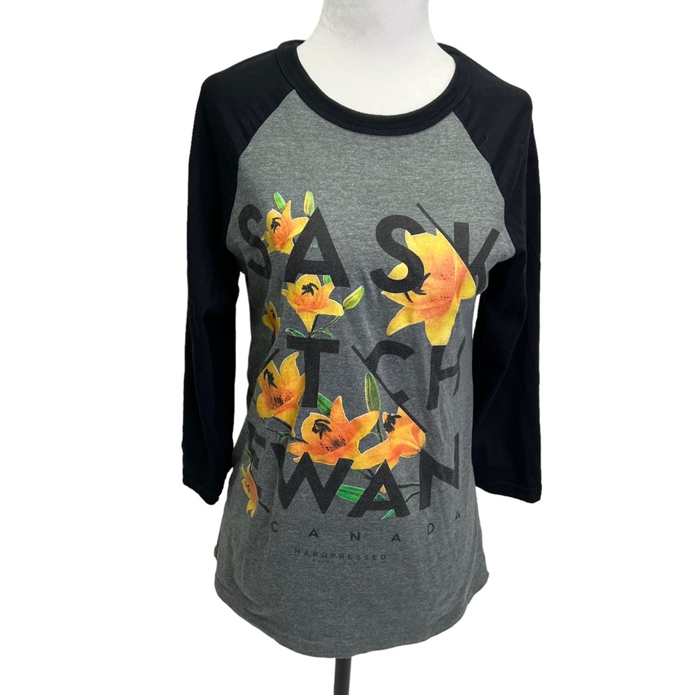 Hardpresssed Saskatchewan Women's T-Shirt 3/4 Sleeves Size S